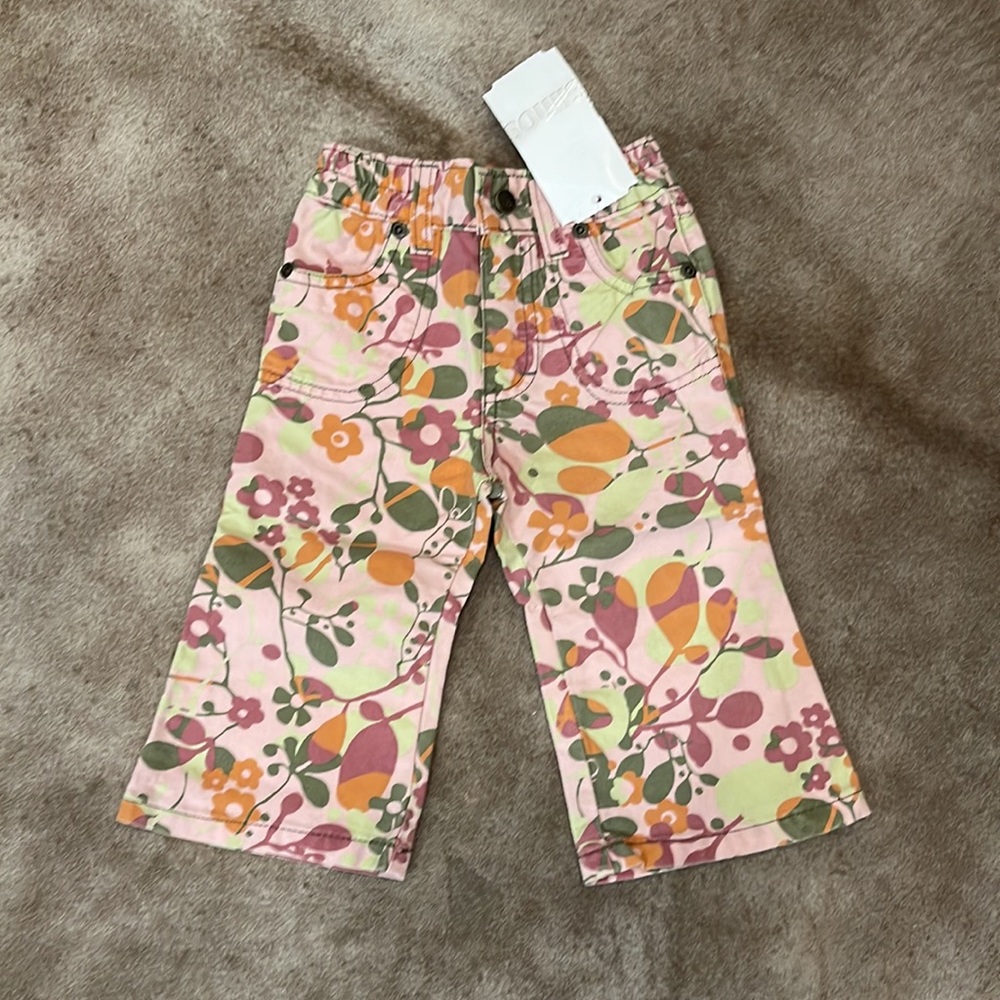 NWT Girl’s GIMOS 100% Cotton Floral Pants Size 12m/18m/24m